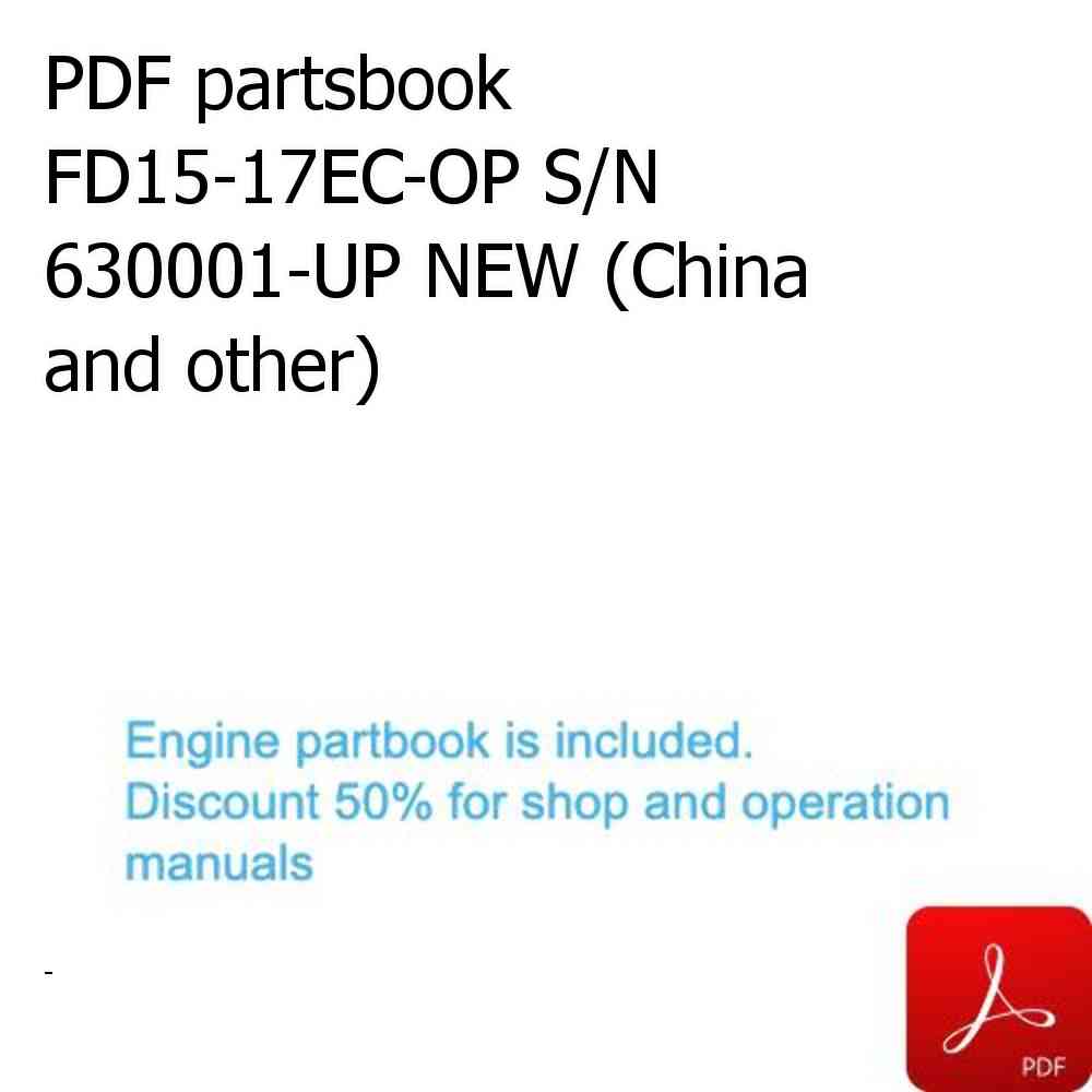 PDF partsbook FD15-17EC-OP S/N 630001-UP NEW (China and other)