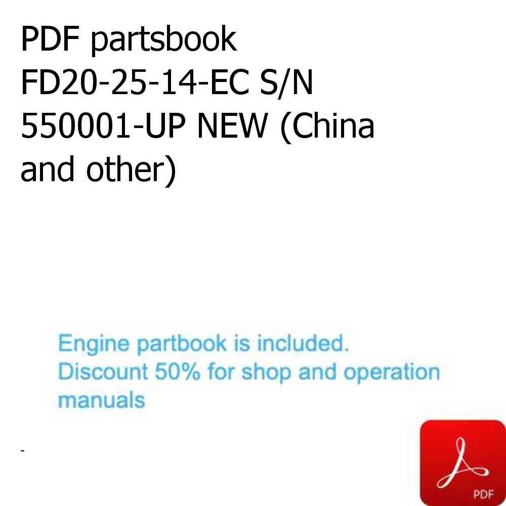 PDF partsbook FD20-25-14-EC S/N 550001-UP NEW (China and other)