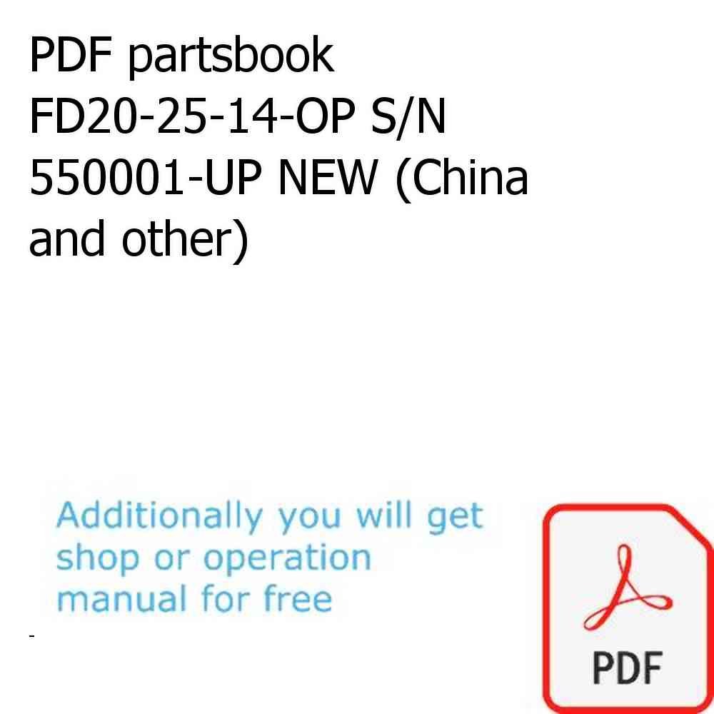 PDF partsbook FD20-25-14-OP S/N 550001-UP NEW (China and other)