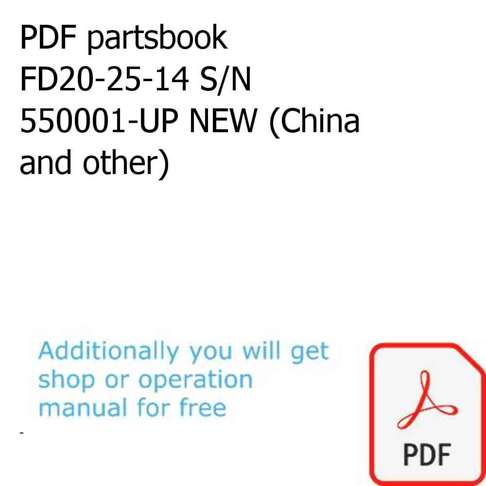PDF partsbook FD20-25-14 S/N 550001-UP NEW (China and other)