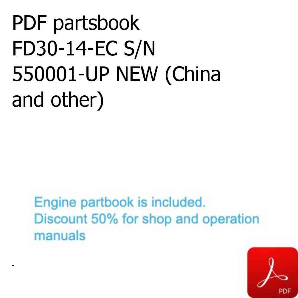 PDF partsbook FD30-14-EC S/N 550001-UP NEW (China and other)