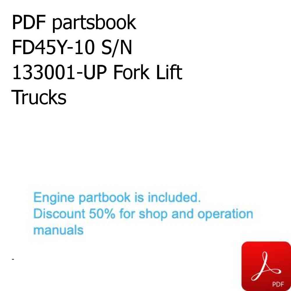 PDF partsbook FD45Y-10 S/N 133001-UP Fork Lift Trucks