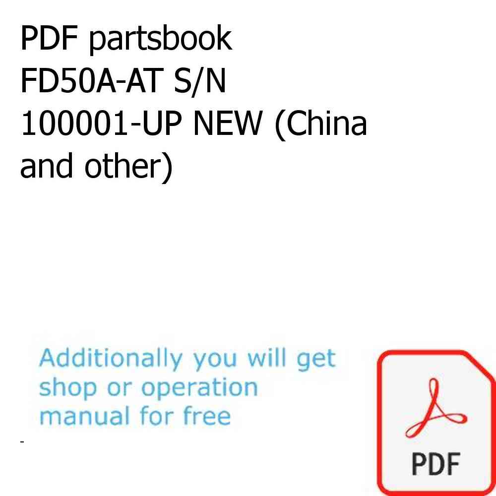 PDF partsbook FD50A-AT S/N 100001-UP NEW (China and other)