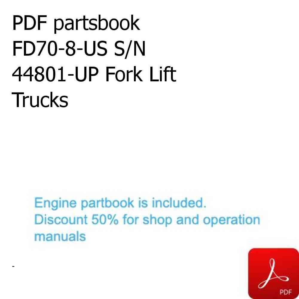 PDF partsbook FD70-8-US S/N 44801-UP Fork Lift Trucks