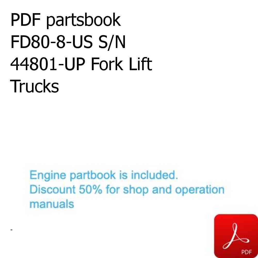PDF partsbook FD80-8-US S/N 44801-UP Fork Lift Trucks