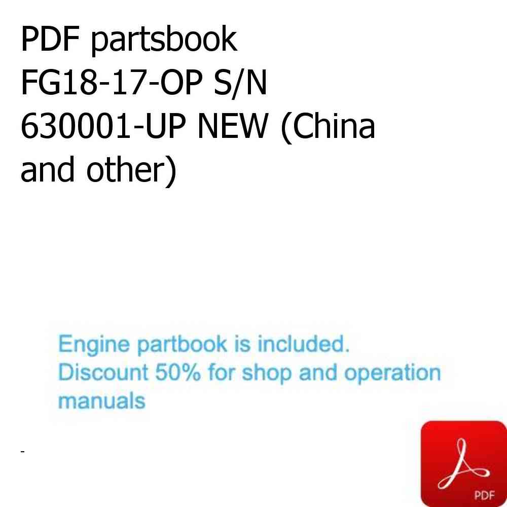 PDF partsbook FG18-17-OP S/N 630001-UP NEW (China and other)