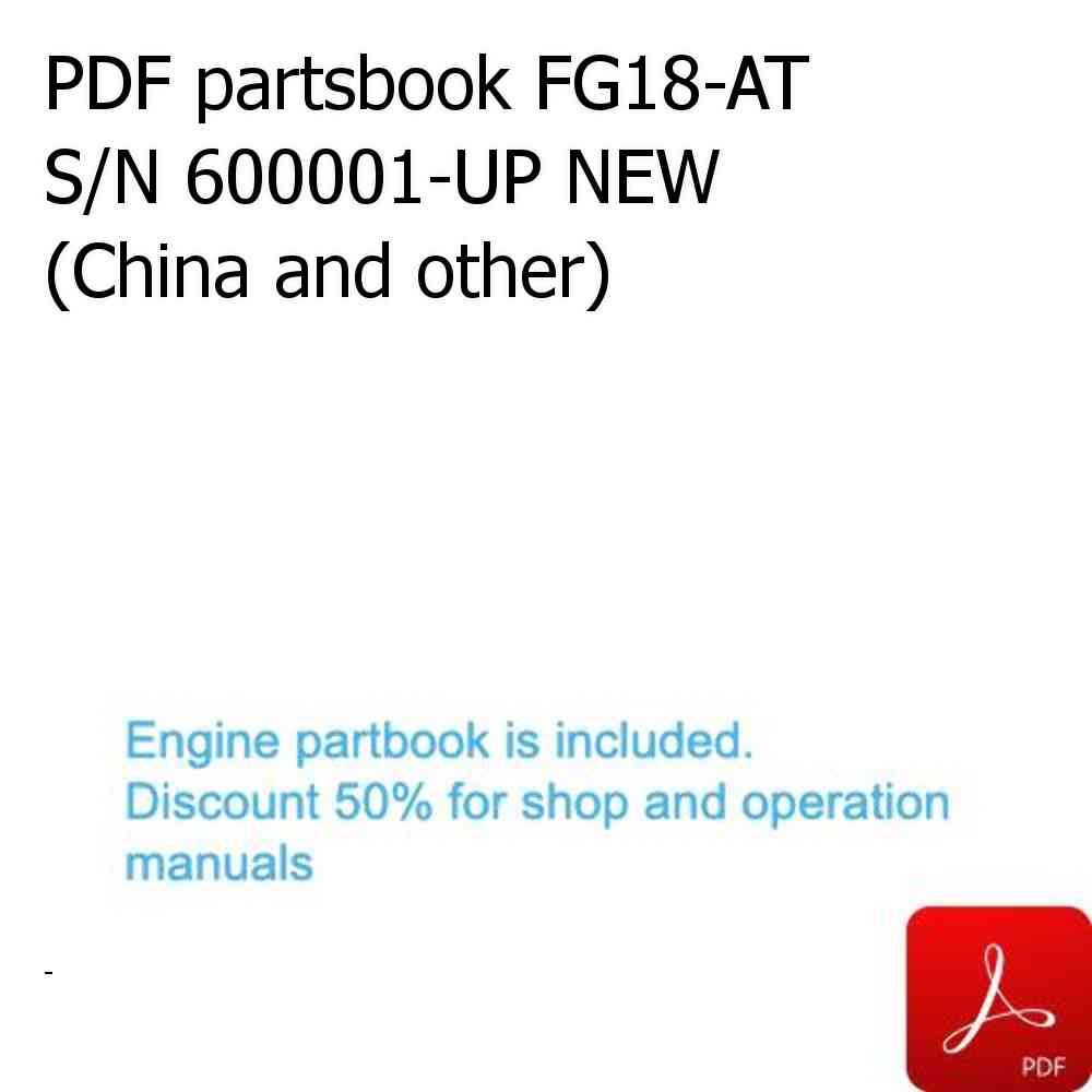 PDF partsbook FG18-AT S/N 600001-UP NEW (China and other)