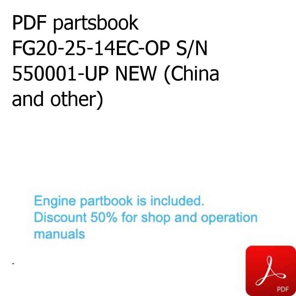PDF partsbook FG20-25-14EC-OP S/N 550001-UP NEW (China and other)