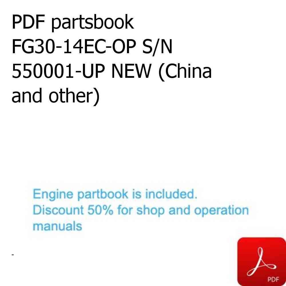 PDF partsbook FG30-14EC-OP S/N 550001-UP NEW (China and other)