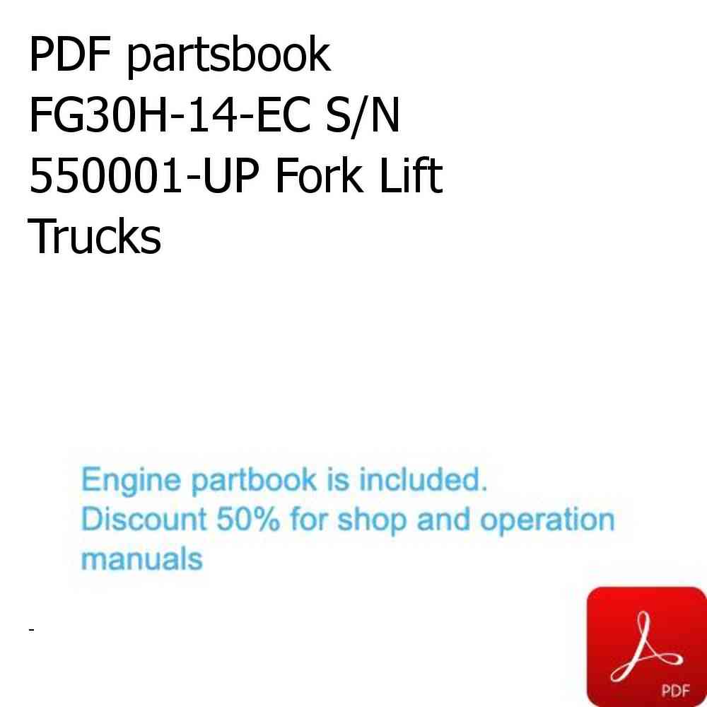 PDF partsbook FG30H-14-EC S/N 550001-UP Fork Lift Trucks