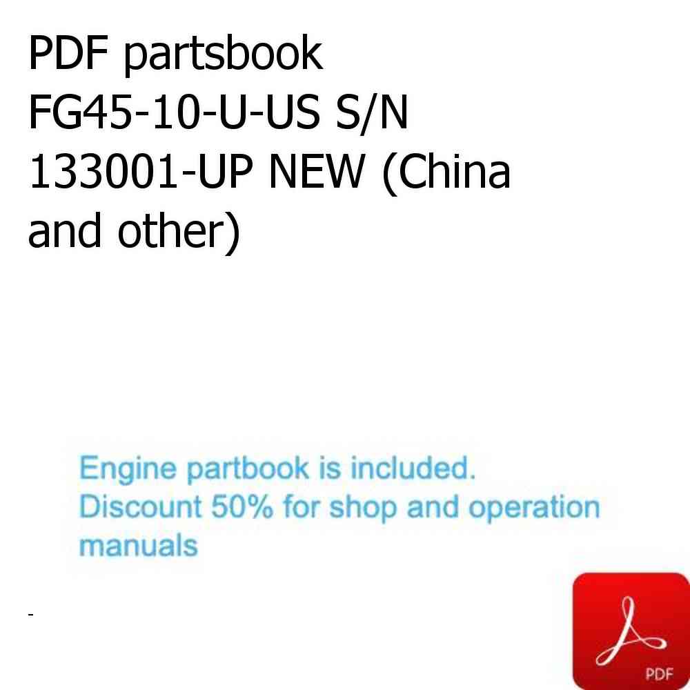 PDF partsbook FG45-10-U-US S/N 133001-UP NEW (China and other)