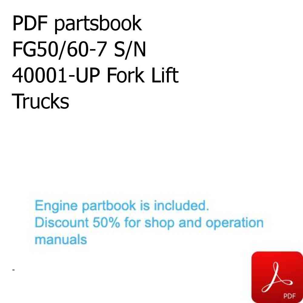 PDF partsbook FG50/60-7 S/N 40001-UP Fork Lift Trucks