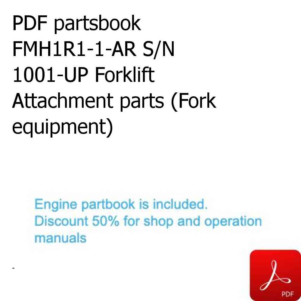 PDF partsbook FMH1R1-1-AR S/N 1001-UP Forklift Attachment parts (Fork equipment)