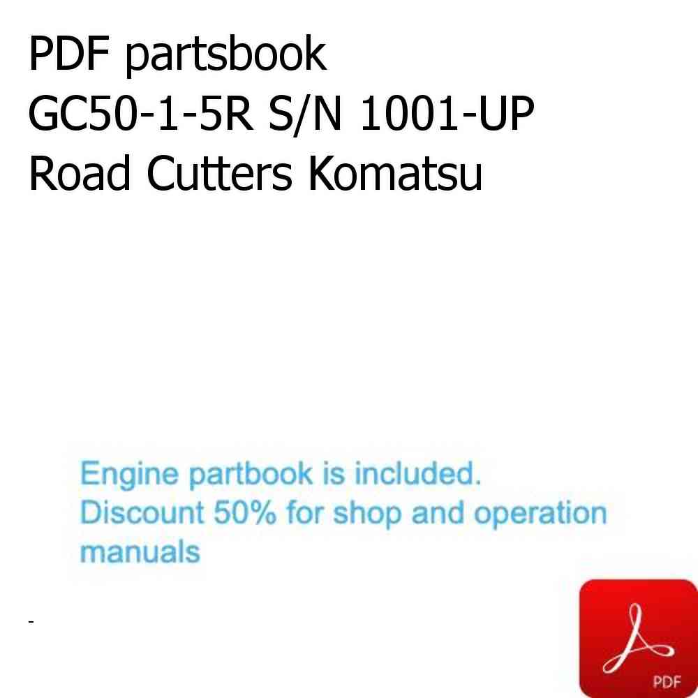 PDF partsbook GC50-1-5R S/N 1001-UP Road Cutters Komatsu
