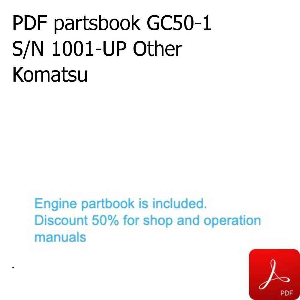 PDF partsbook GC50-1 S/N 1001-UP Other Komatsu