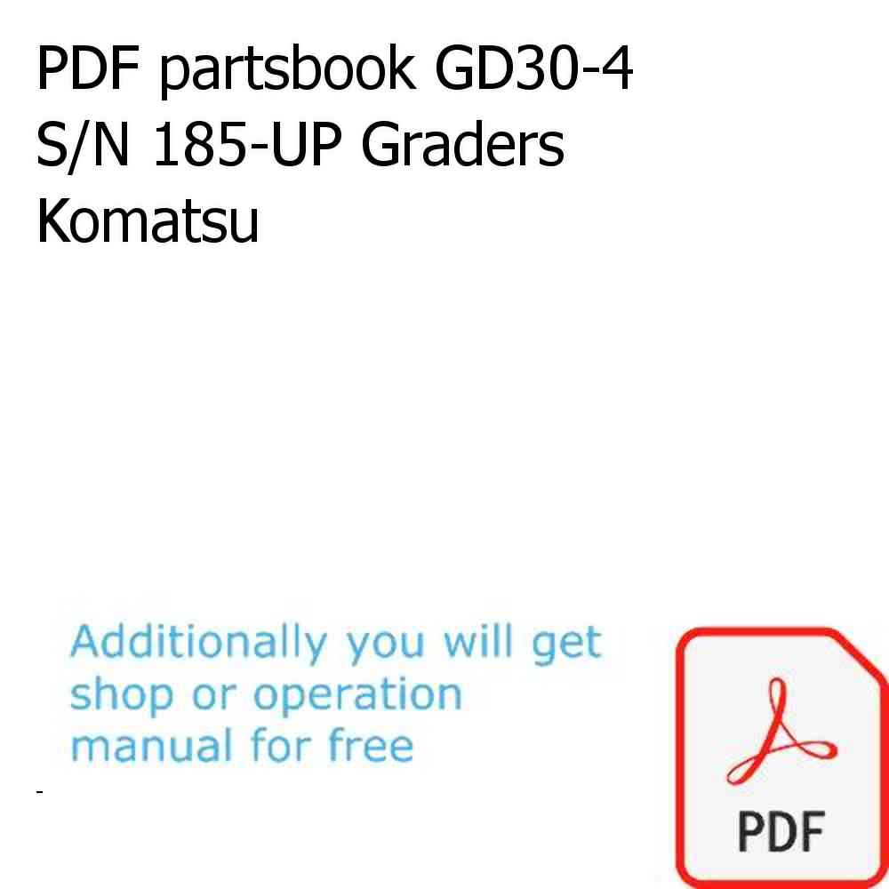 PDF partsbook GD30-4 S/N 185-UP Graders Komatsu