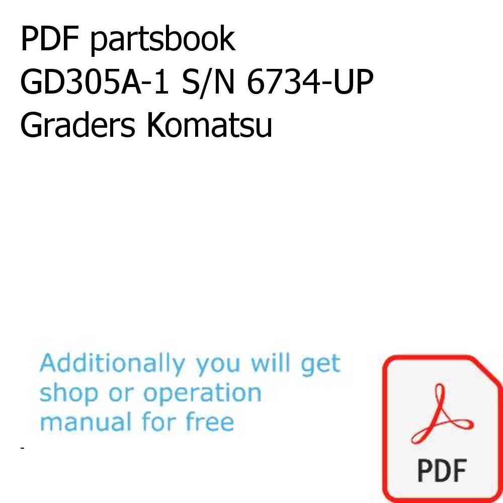 PDF partsbook GD305A-1 S/N 6734-UP Graders Komatsu