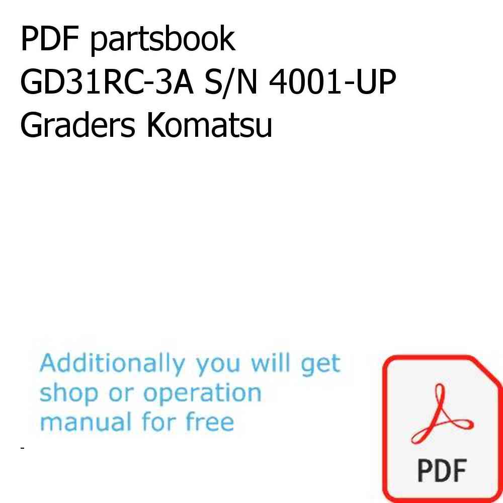 PDF partsbook GD31RC-3A S/N 4001-UP Graders Komatsu