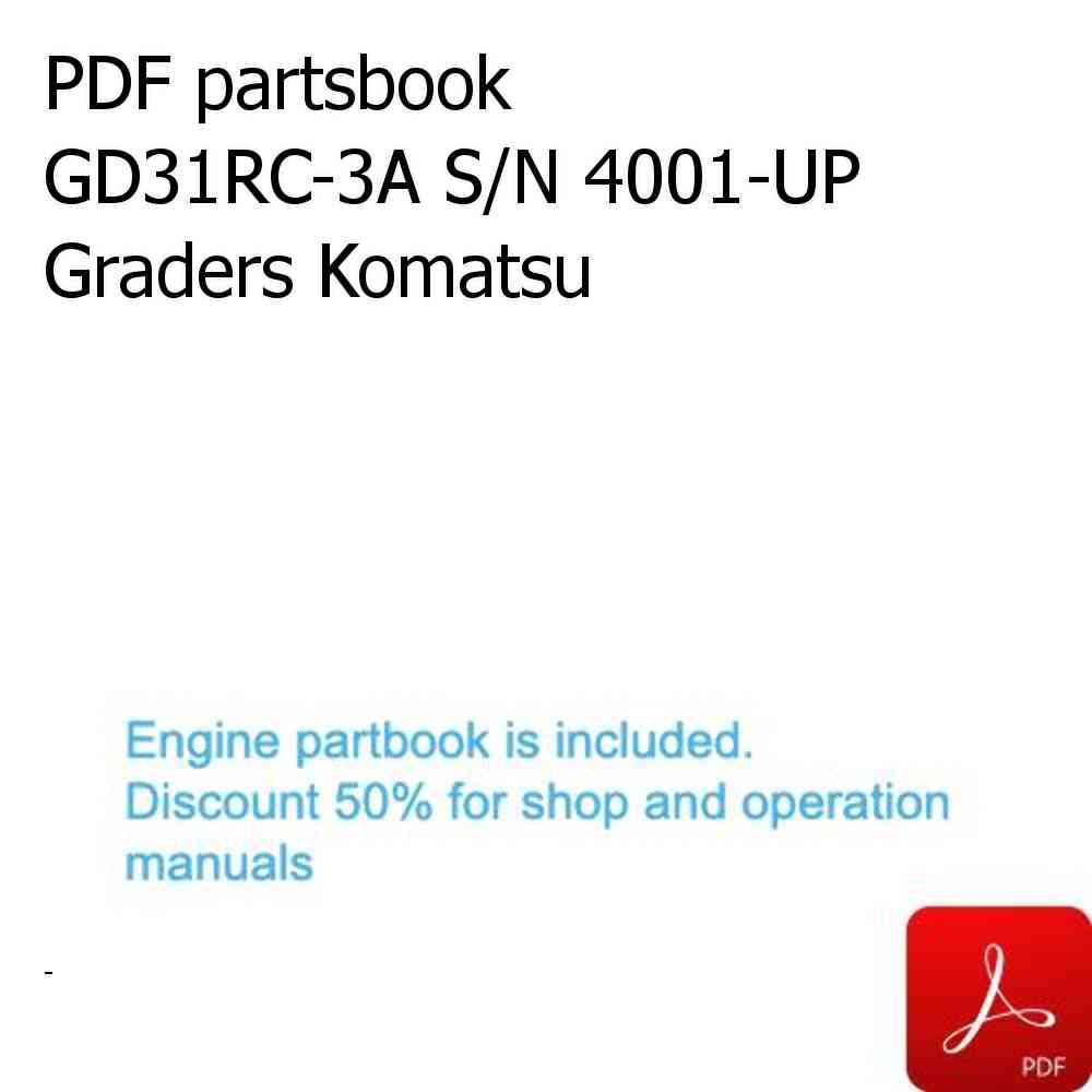 PDF partsbook GD31RC-3A S/N 4001-UP Graders Komatsu