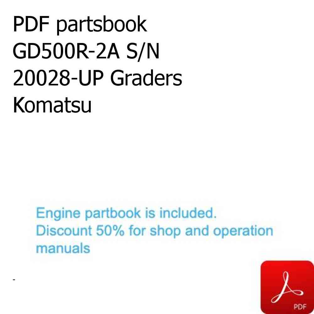 PDF partsbook GD500R-2A S/N 20028-UP Graders Komatsu