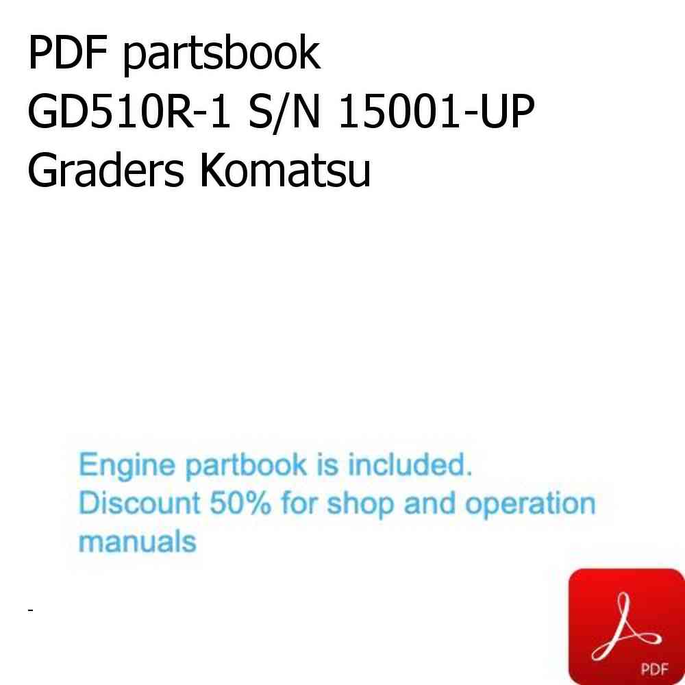 PDF partsbook GD510R-1 S/N 15001-UP Graders Komatsu