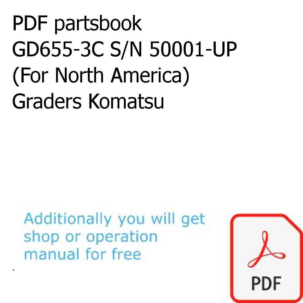 PDF partsbook GD655-3C S/N 50001-UP (For North America) Graders Komatsu