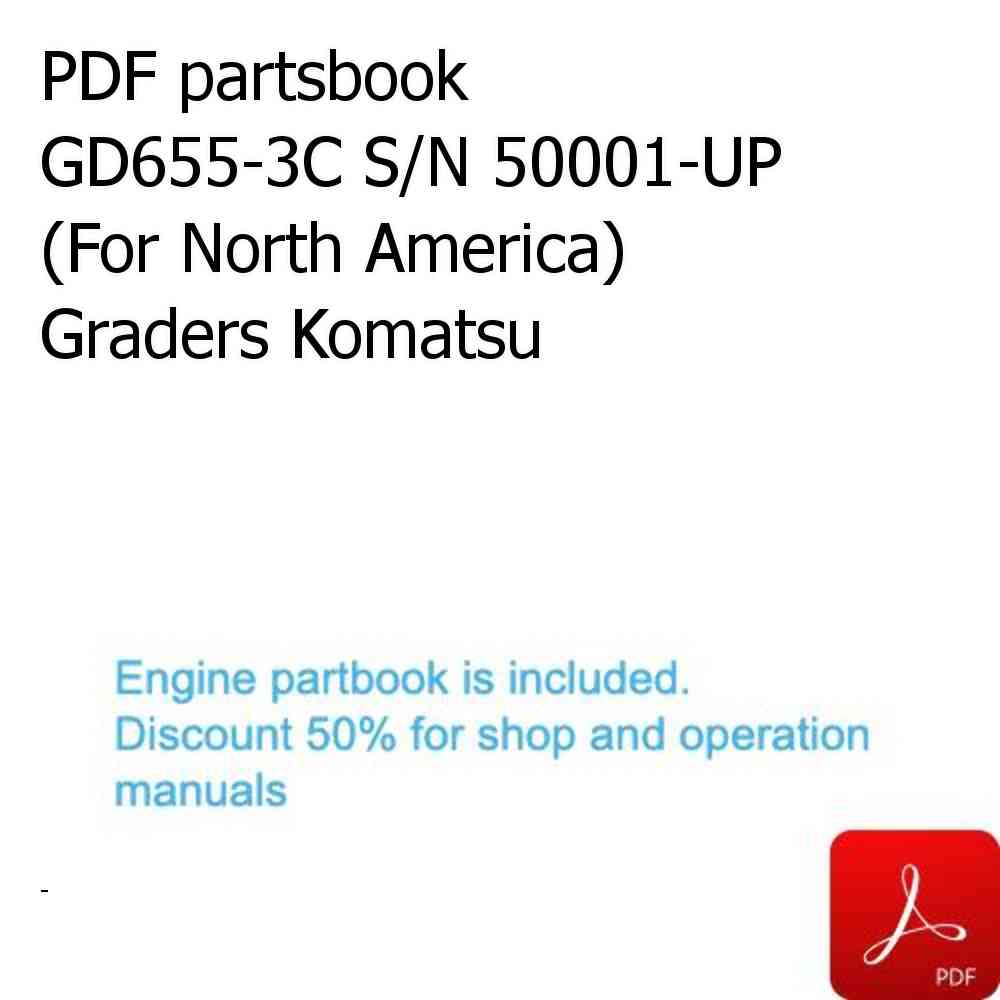 PDF partsbook GD655-3C S/N 50001-UP (For North America) Graders Komatsu