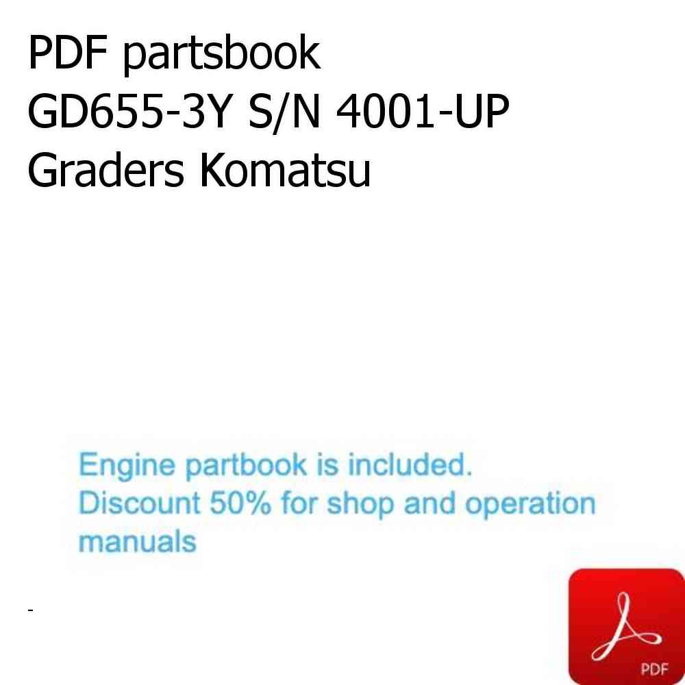 PDF partsbook GD655-3Y S/N 4001-UP Graders Komatsu