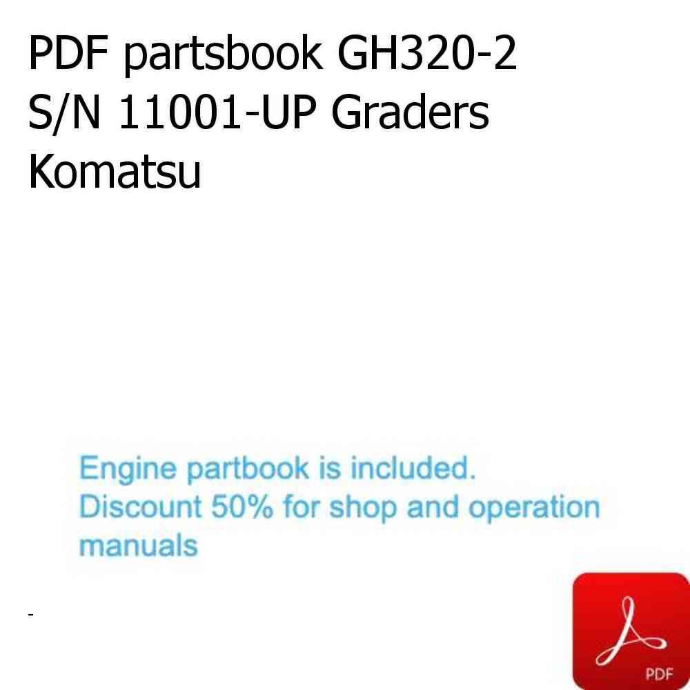 PDF partsbook GH320-2 S/N 11001-UP Graders Komatsu