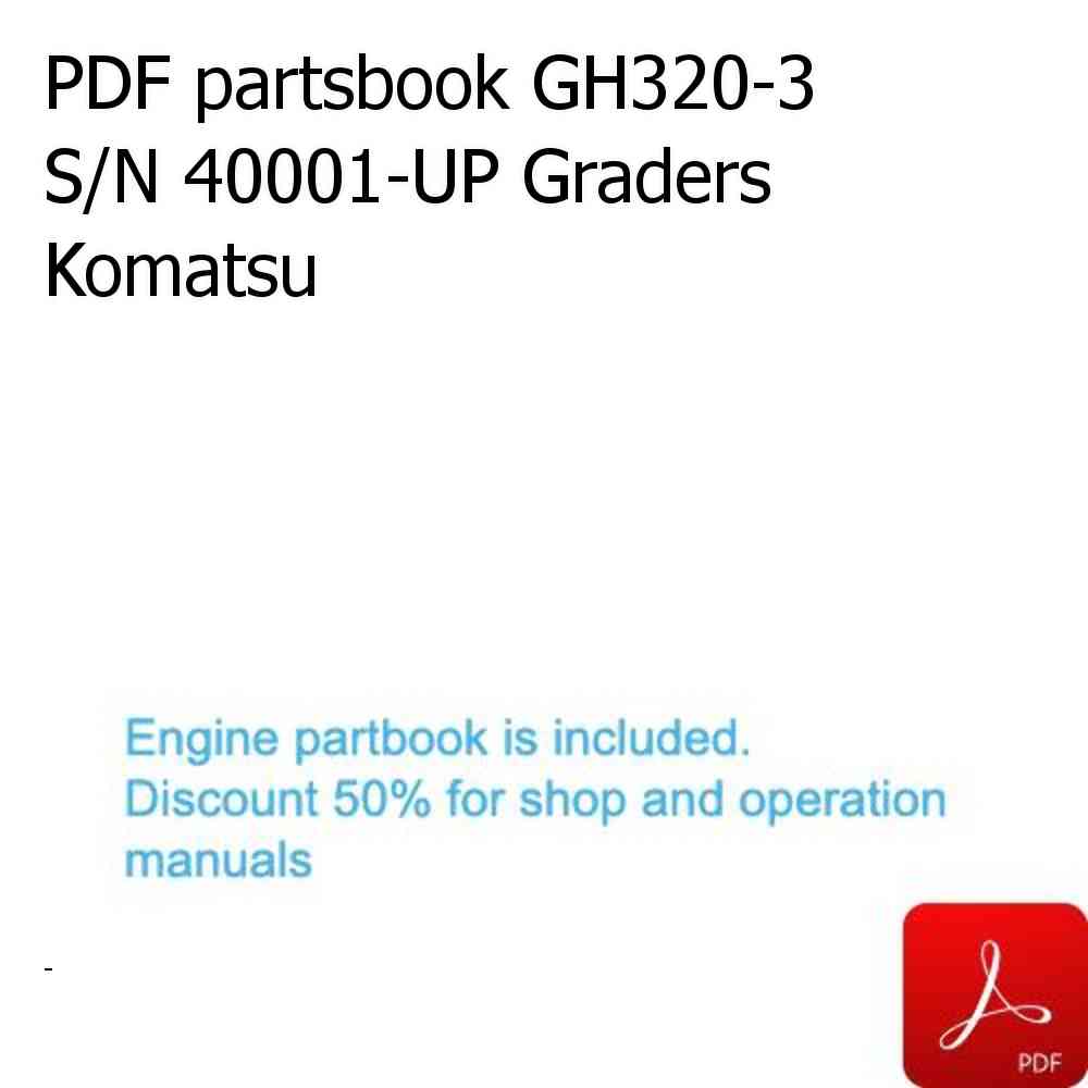 PDF partsbook GH320-3 S/N 40001-UP Graders Komatsu