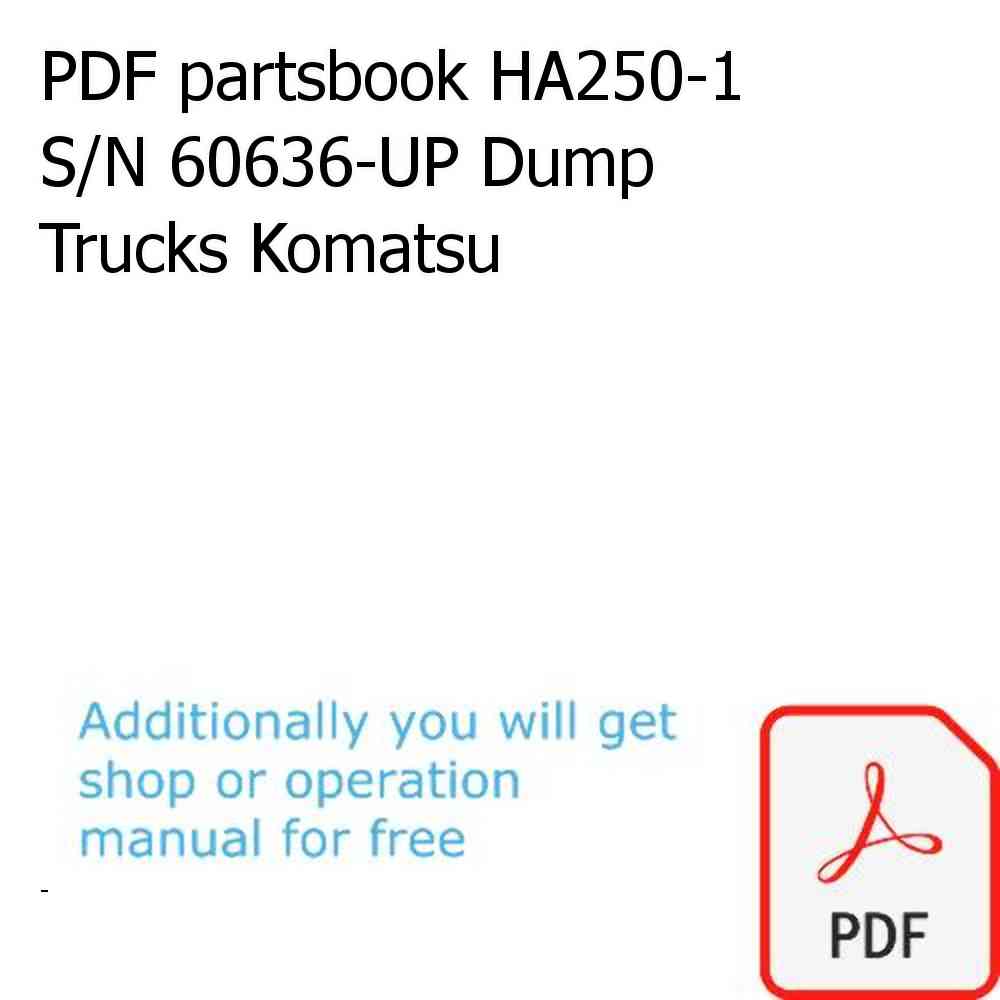 PDF partsbook HA250-1 S/N 60636-UP Dump Trucks Komatsu