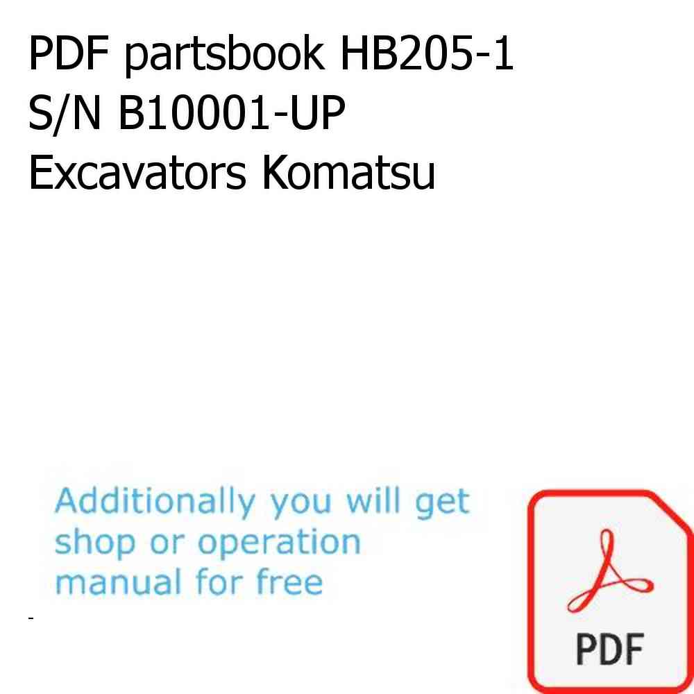 PDF partsbook HB205-1 S/N B10001-UP Excavators Komatsu
