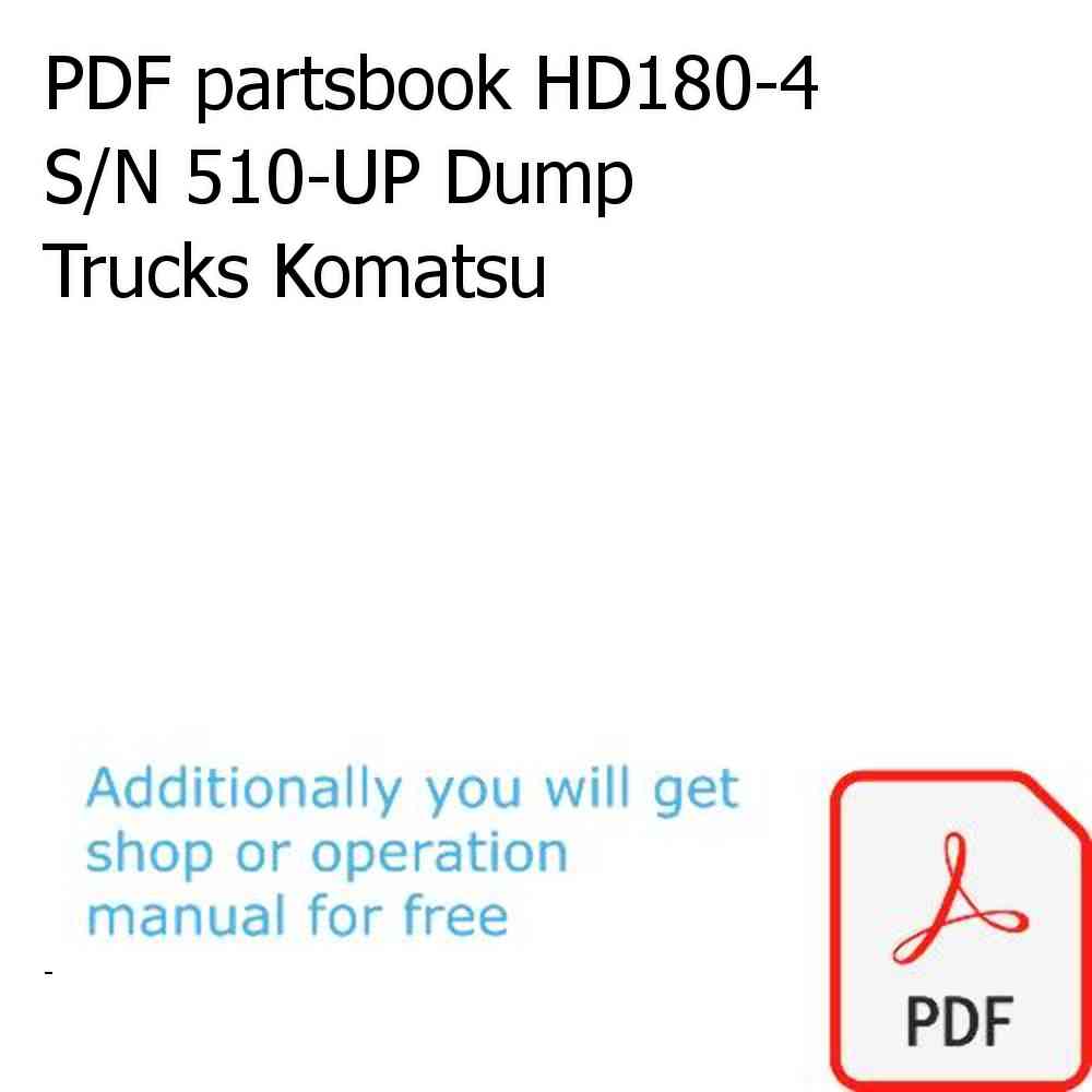 PDF partsbook HD180-4 S/N 510-UP Dump Trucks Komatsu