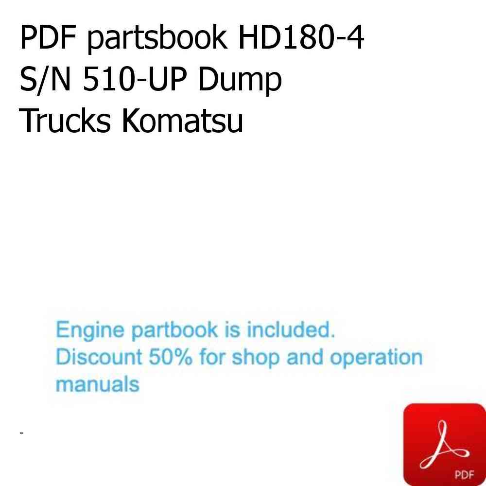 PDF partsbook HD180-4 S/N 510-UP Dump Trucks Komatsu