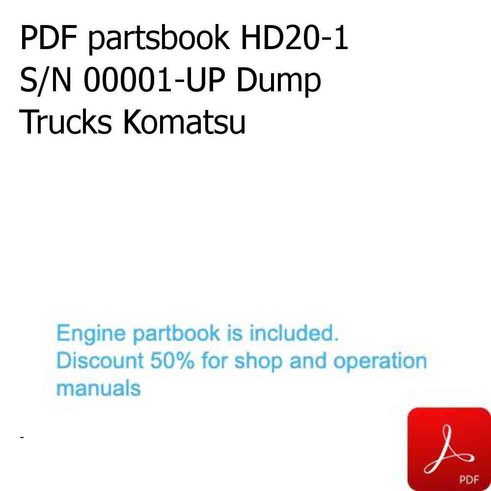 PDF partsbook HD20-1 S/N 00001-UP Dump Trucks Komatsu