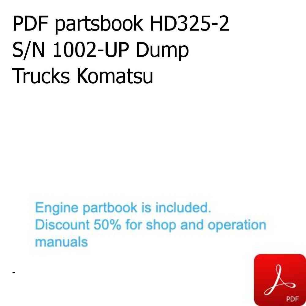 PDF partsbook HD325-2 S/N 1002-UP Dump Trucks Komatsu