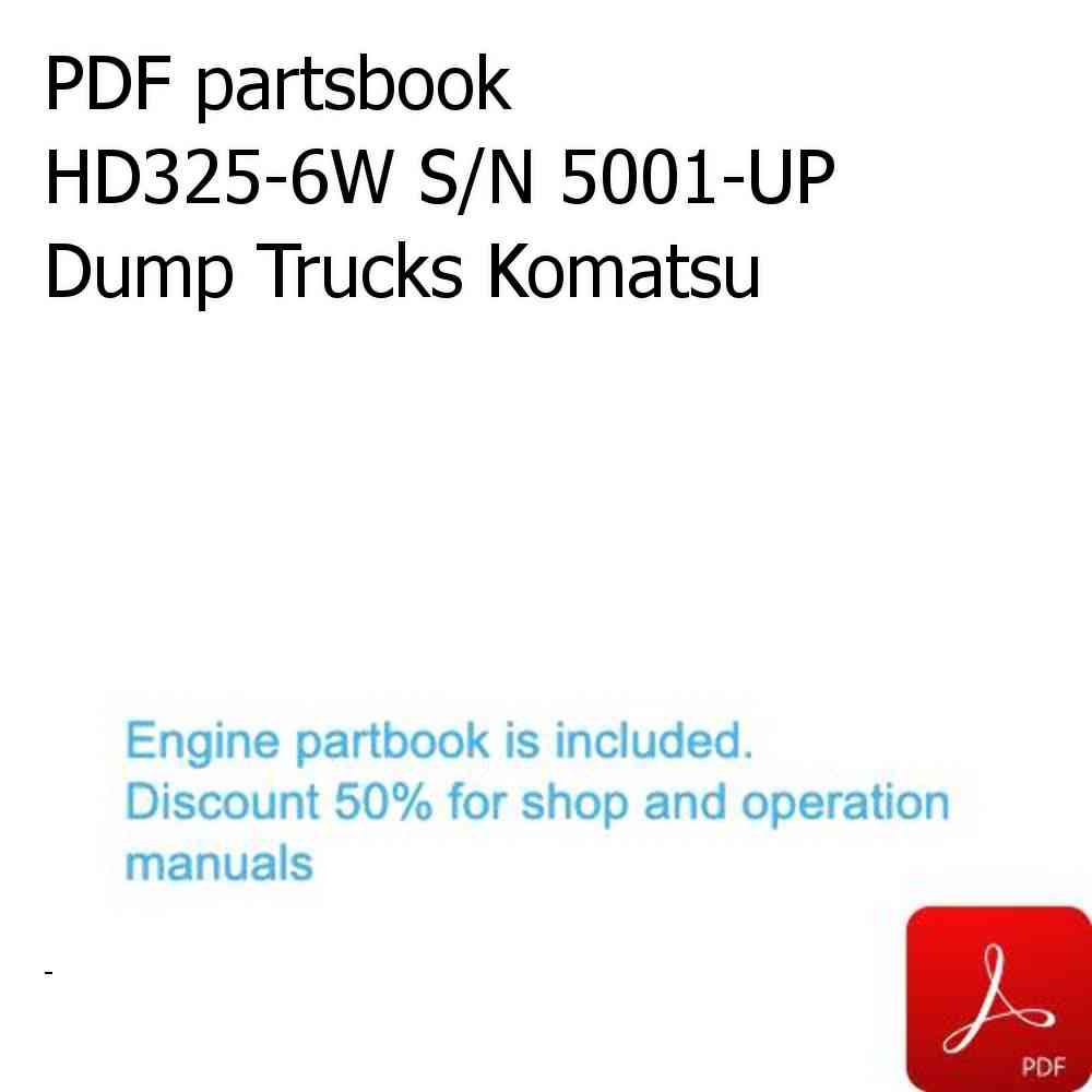 PDF partsbook HD325-6W S/N 5001-UP Dump Trucks Komatsu
