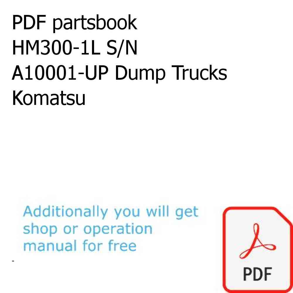 PDF partsbook HM300-1L S/N A10001-UP Dump Trucks Komatsu