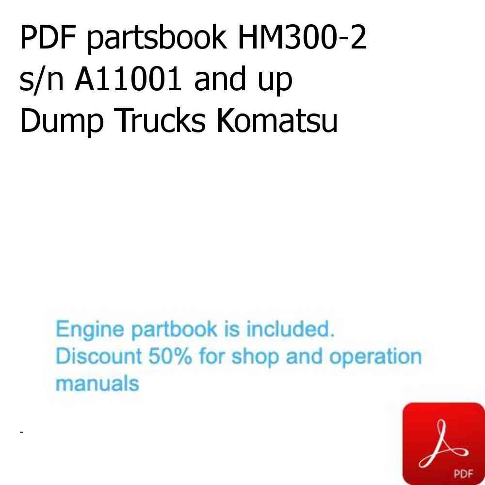 PDF partsbook HM300-2 s/n A11001 and up Dump Trucks Komatsu