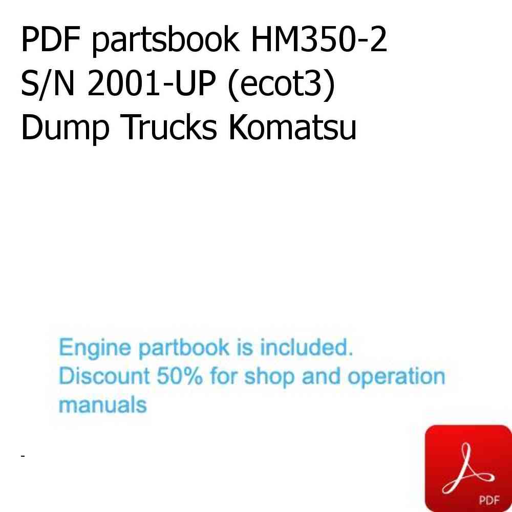PDF partsbook HM350-2 S/N 2001-UP (ecot3) Dump Trucks Komatsu