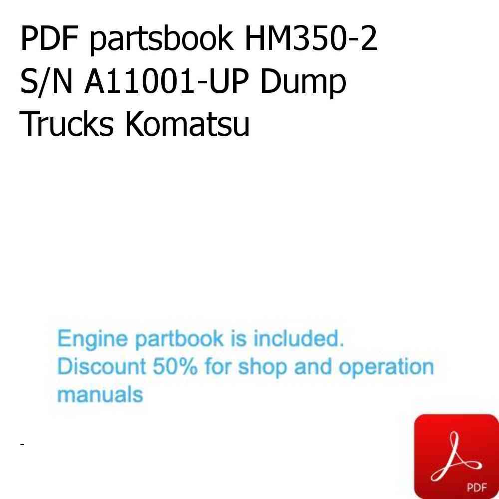 PDF partsbook HM350-2 S/N A11001-UP Dump Trucks Komatsu