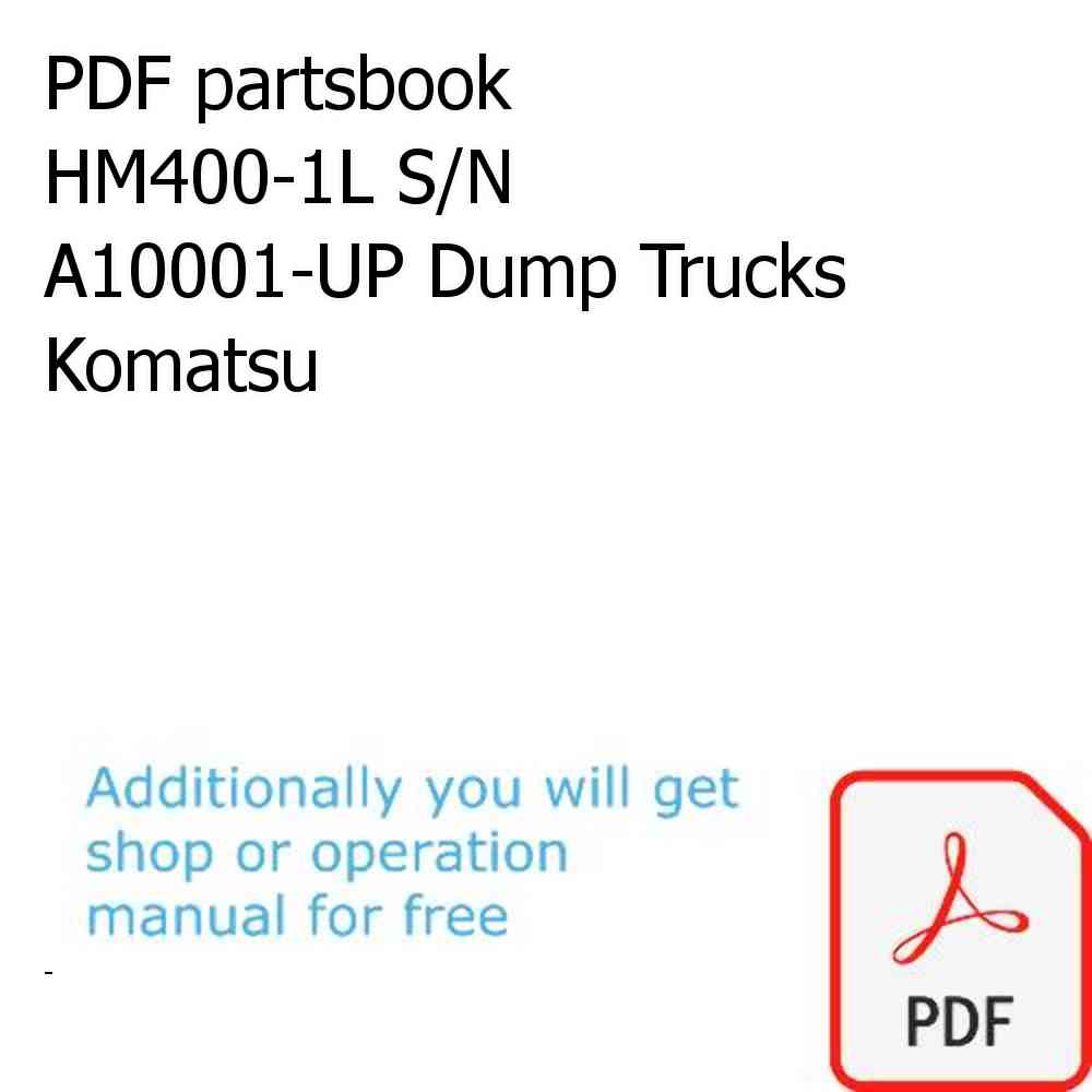 PDF partsbook HM400-1L S/N A10001-UP Dump Trucks Komatsu