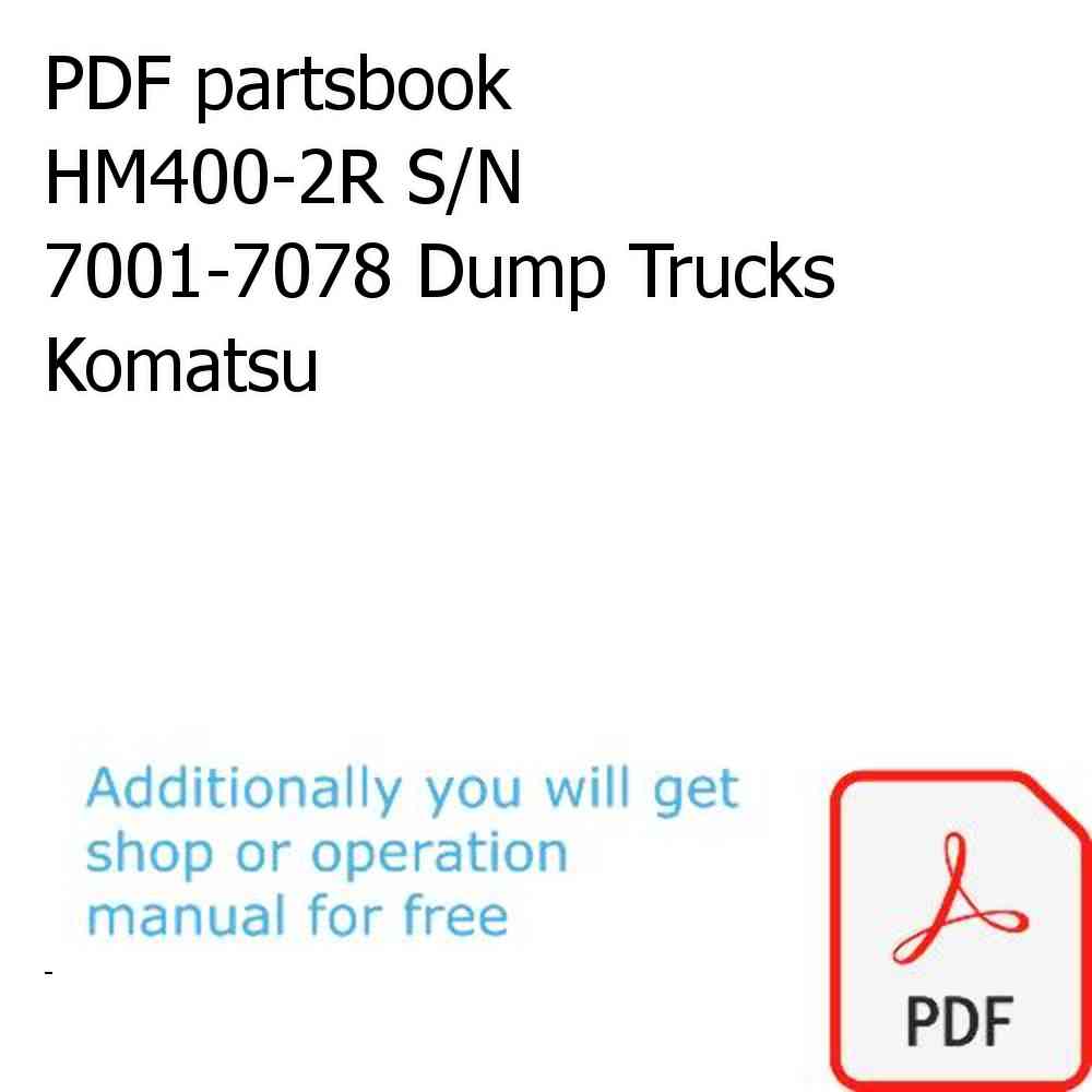 PDF partsbook HM400-2R S/N 7001-7078 Dump Trucks Komatsu
