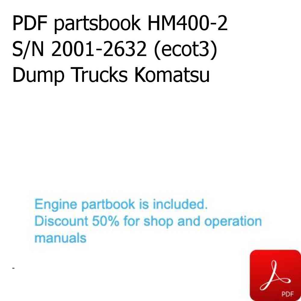 PDF partsbook HM400-2 S/N 2001-2632 (ecot3) Dump Trucks Komatsu