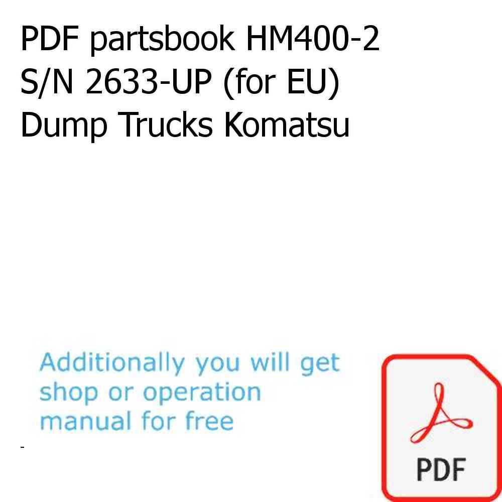 PDF partsbook HM400-2 S/N 2633-UP (for EU) Dump Trucks Komatsu