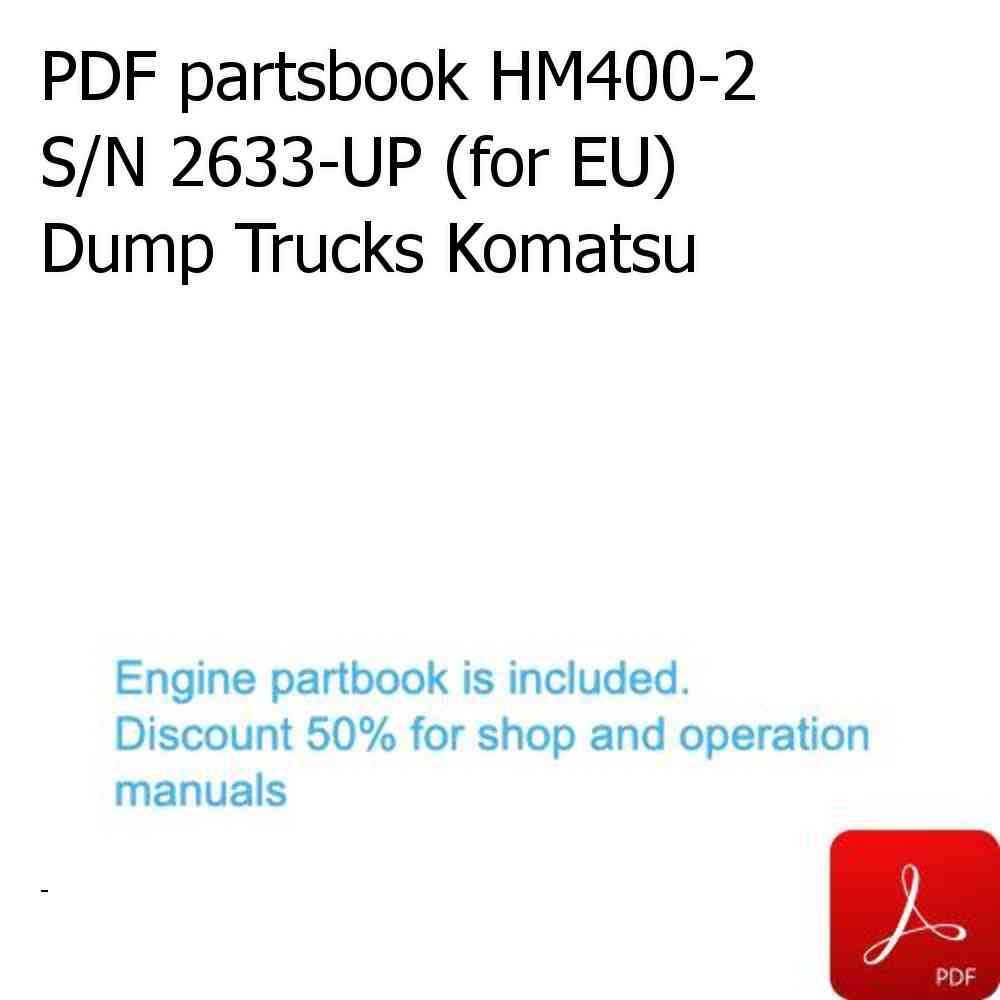 PDF partsbook HM400-2 S/N 2633-UP (for EU) Dump Trucks Komatsu