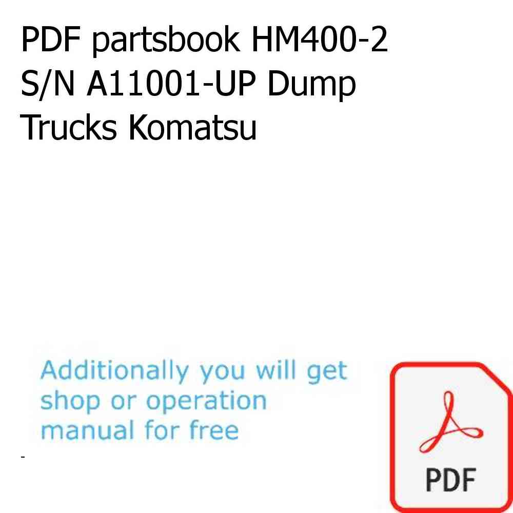 PDF partsbook HM400-2 S/N A11001-UP Dump Trucks Komatsu