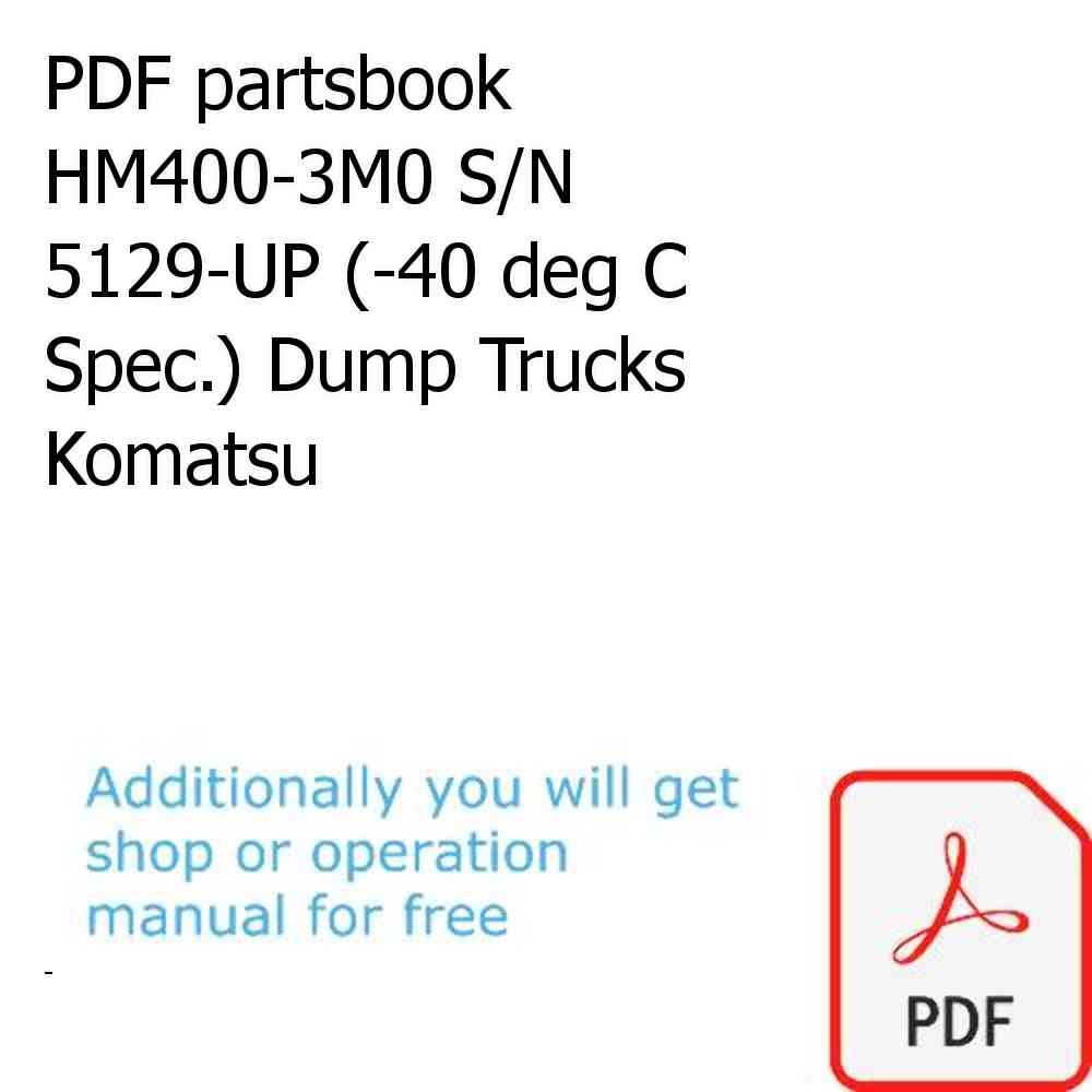 PDF partsbook HM400-3M0 S/N 5129-UP (-40 deg C Spec.) Dump Trucks Komatsu