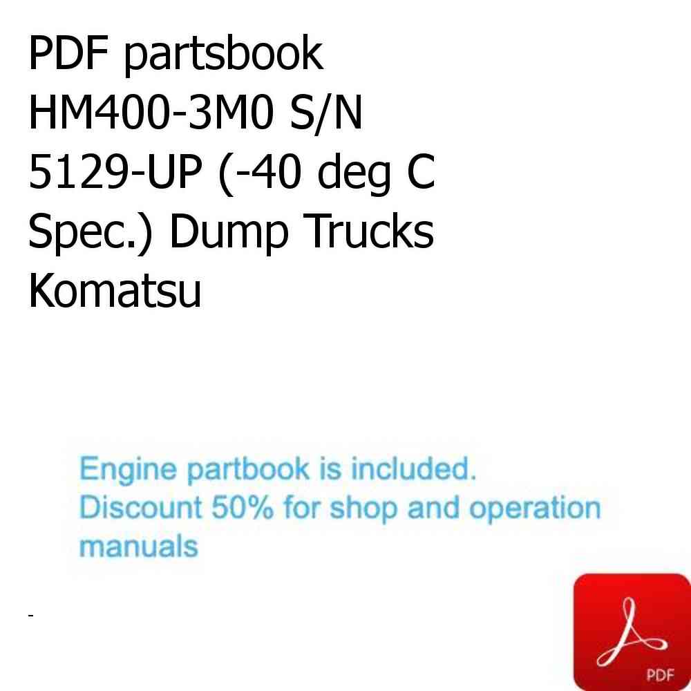 PDF partsbook HM400-3M0 S/N 5129-UP (-40 deg C Spec.) Dump Trucks Komatsu