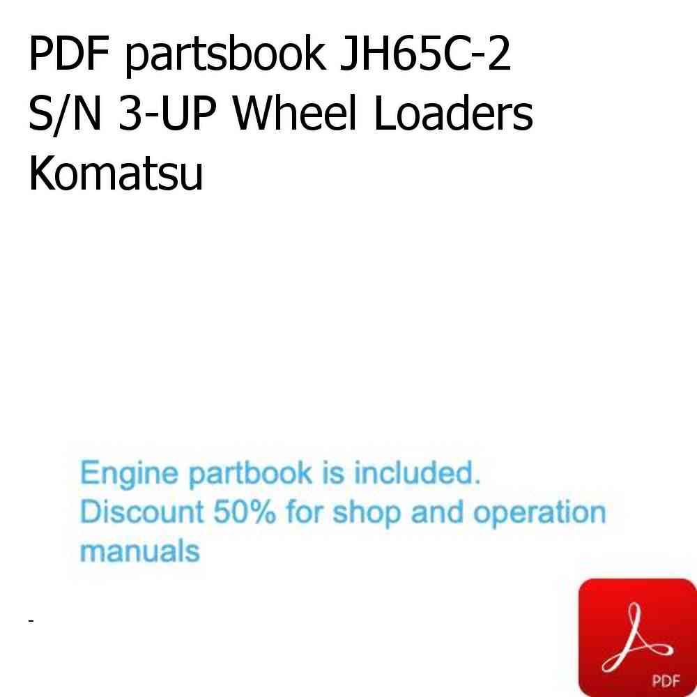 PDF partsbook JH65C-2 S/N 3-UP Wheel Loaders Komatsu
